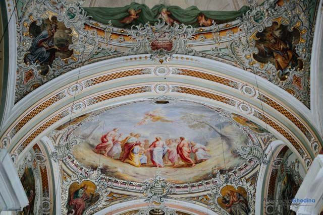 dettaglio delle decorazioni della chiesa di St Peter per il matrimonio