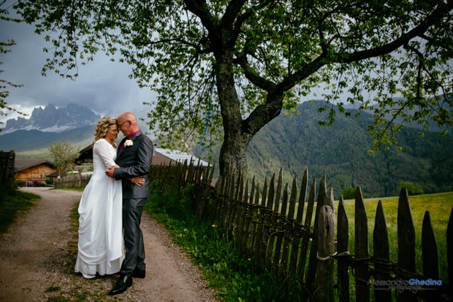 creative photo with bride and groom at this alto adage wedding