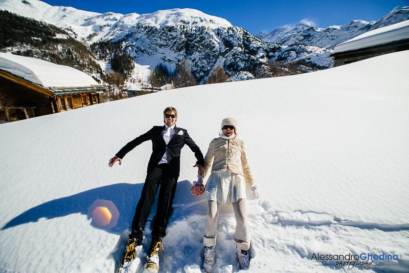 matrimonio innevato a zermatt in svizzera 