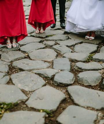 bridal party around Rome