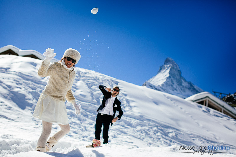 snow white wedding in Switzerland