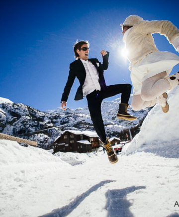 snow white wedding in Zermatt