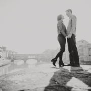 couple on santa trinita bridge florence