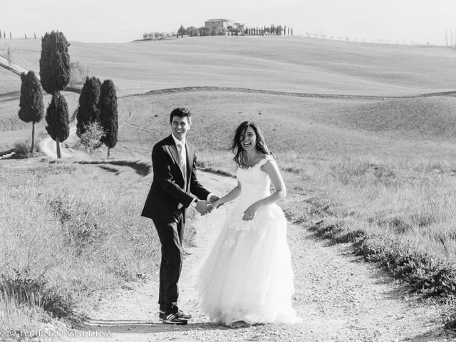 nice wedding picture in Val d'Orcia