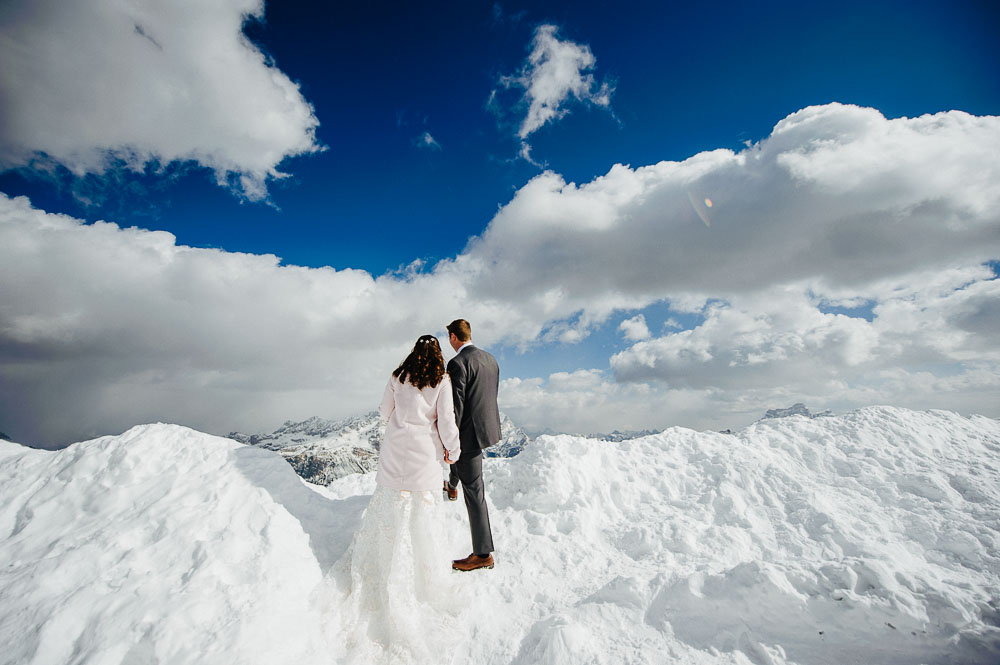 matrimonio sulla neve a cortina d'ampezzo 
