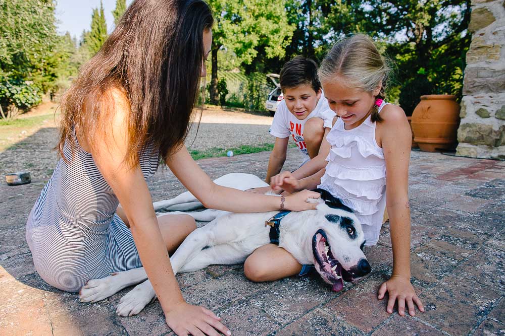 ritratto di famiglia a chianti toscana